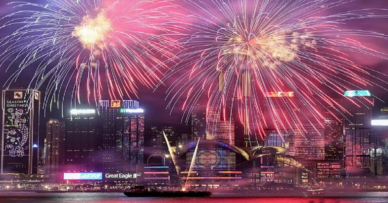 Hong Kong marks Chinese New Year with dazzling fireworks display