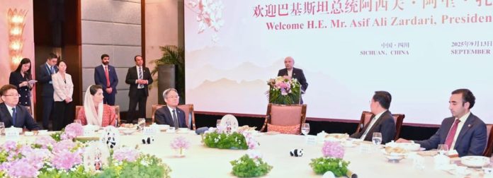 Banquet hosted in honour of President Zardari in Chengdu