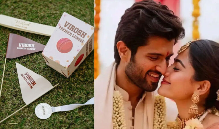 Vijay, Rashmika kick off wedding week with cricket