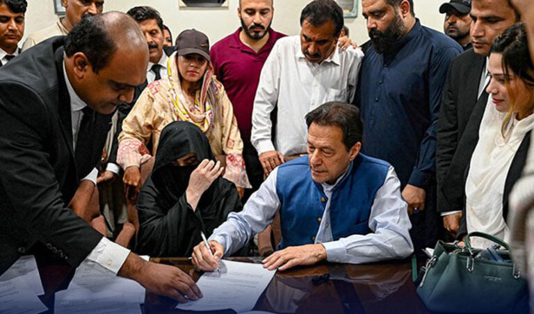 Imran Khan meets Bushra Bibi at jail’s conference room
