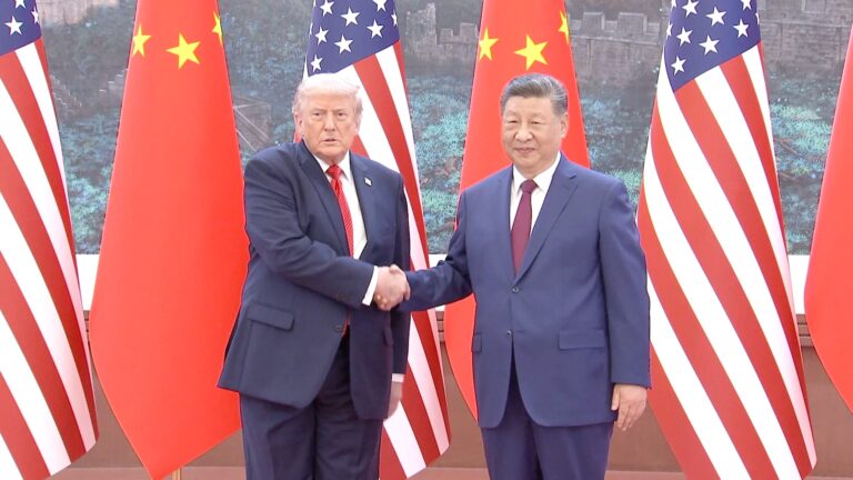 Xi Jinping, Donald Trump shake hands and pose for photo in Beijing