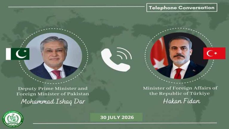 Ishaq Dar, Turkish FM discuss Gaza crisis, reaffirm support for Palestine