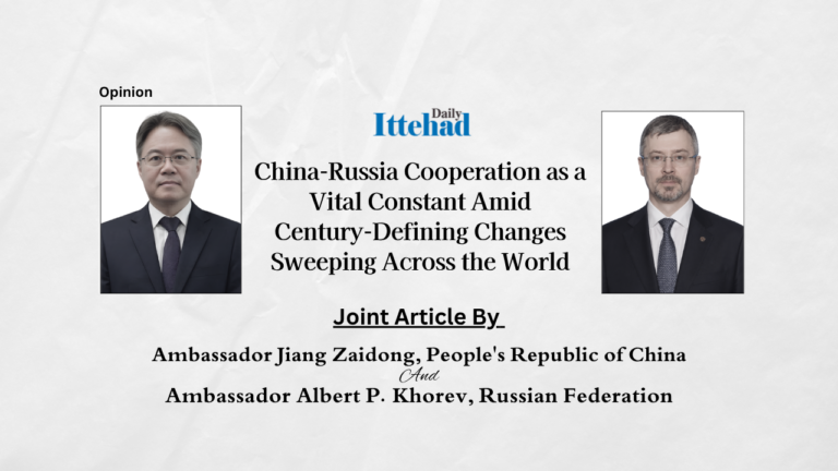 China-Russia Cooperation as a vital constant amid century-defining changes sweeping across the world