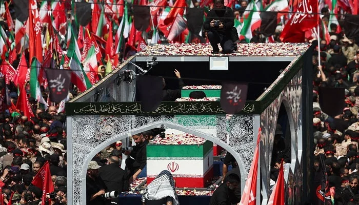 Massive crowds fill Tehran for Khamenei funeral procession